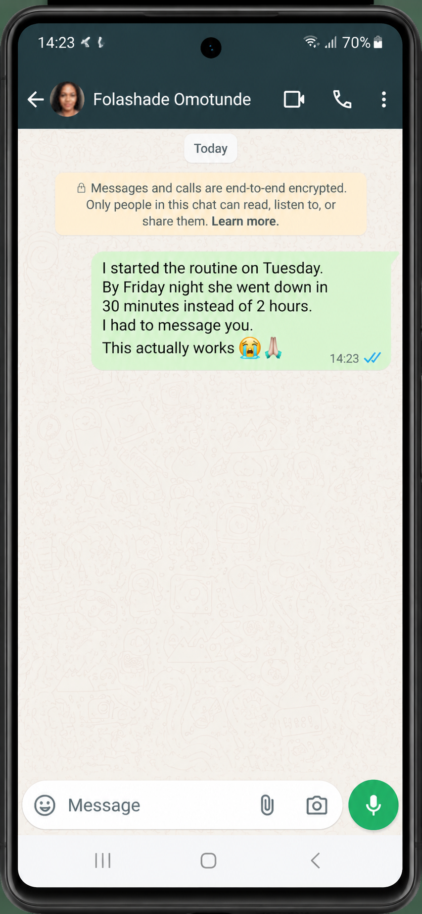 WhatsApp buyer result screenshot 1